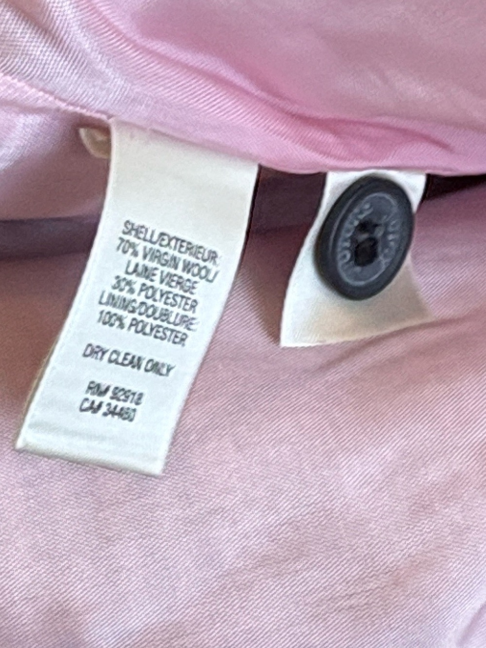 Y2K Juicy Couture Black & White Houndstooth Wool Flare Pants w Heart Back Pocket - Picture 5 of 5